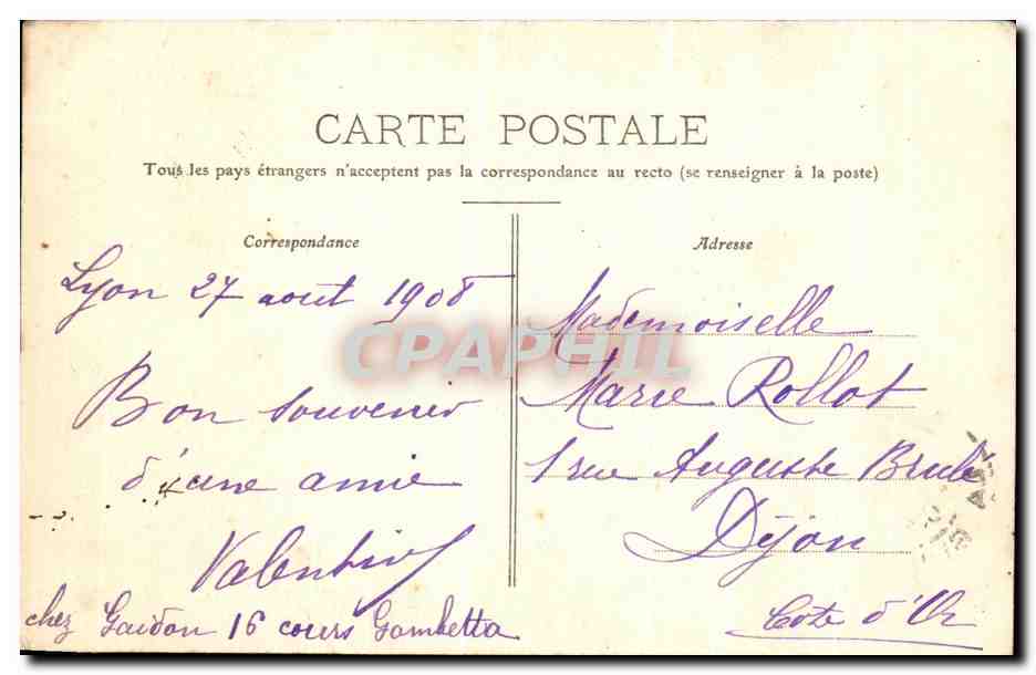 LYON - 92 - A corner of the Parc de la Tête-d'Or — publisher not visible, series number not legible — Back