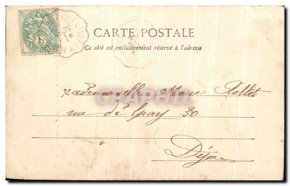 CPA Environs de Dijon Fixin Le Reveil de Napoleon 1er par Rude — Verso