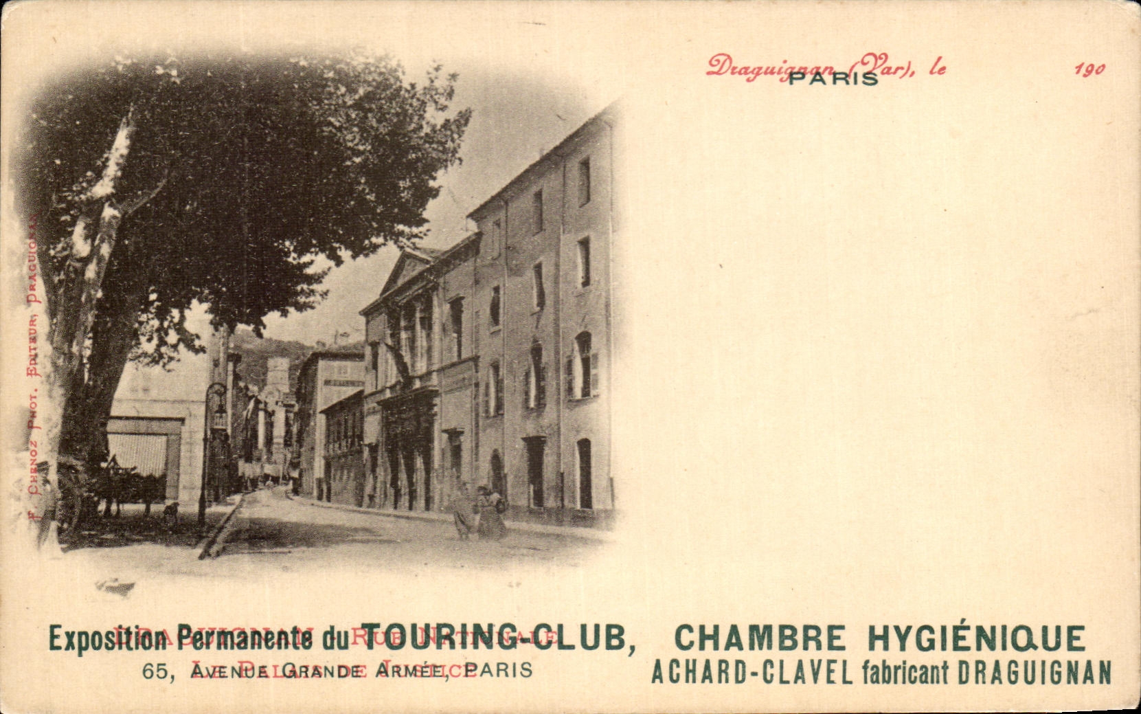 CPA Exposition Permanente du Touring Club Chambre hygienique Achard Clavel Draguignan