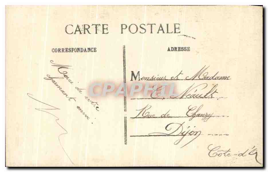 CPA Doux Souvenir Enfant VElo — Rückseite
