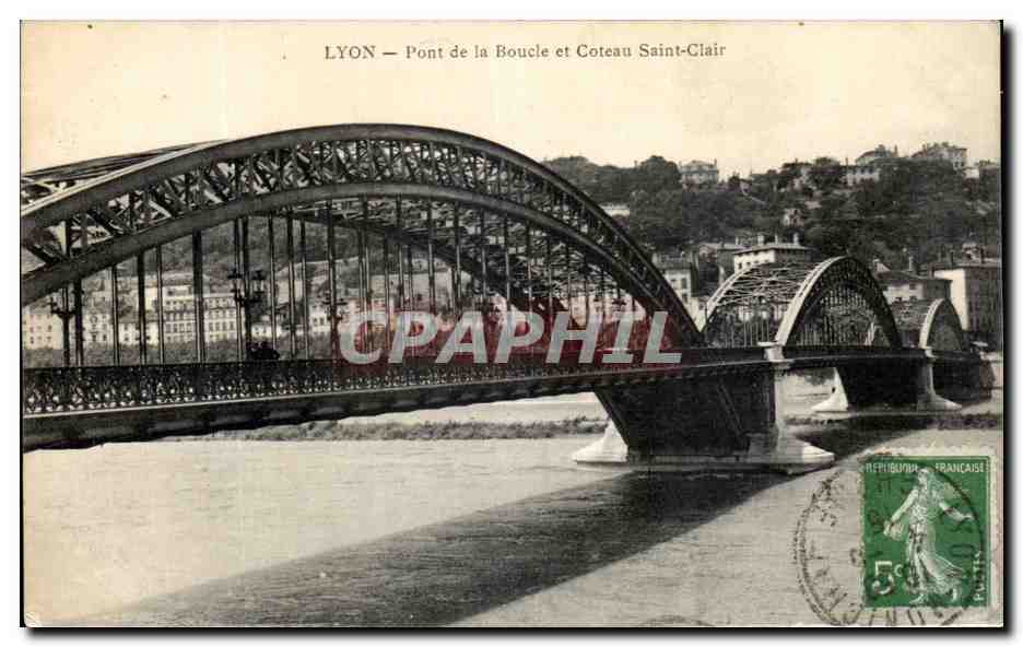LYON — Pont de la Boucle et Coteau Saint-Clair — éditeur non visible