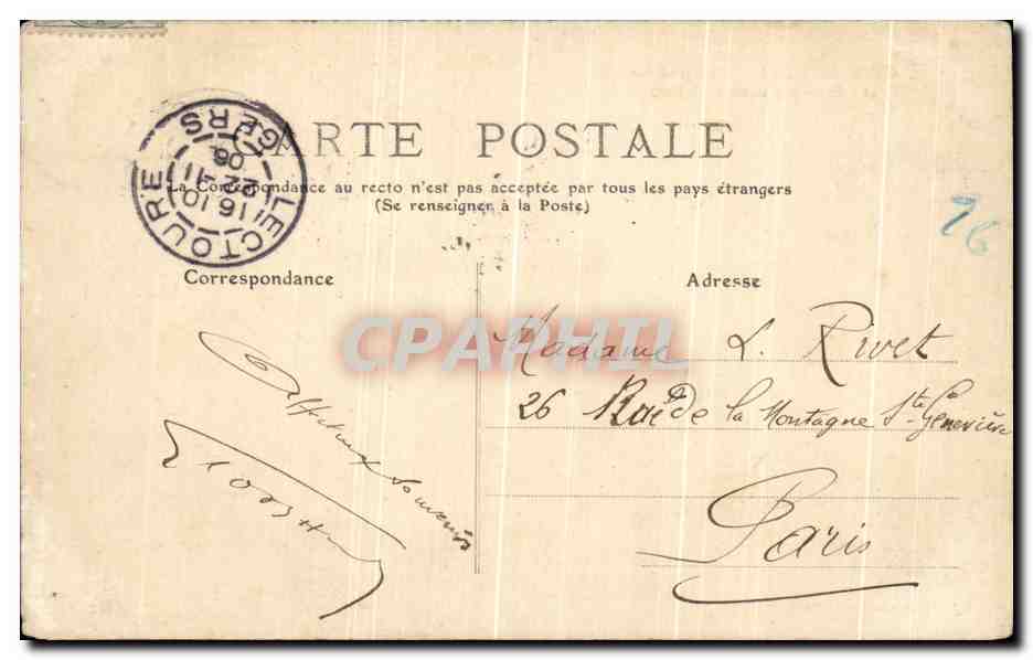 Lectoure (Gers) — Vue panoramique et Restes des vieux Remparts — J. Tabie, phot.-édit., Auch — Back