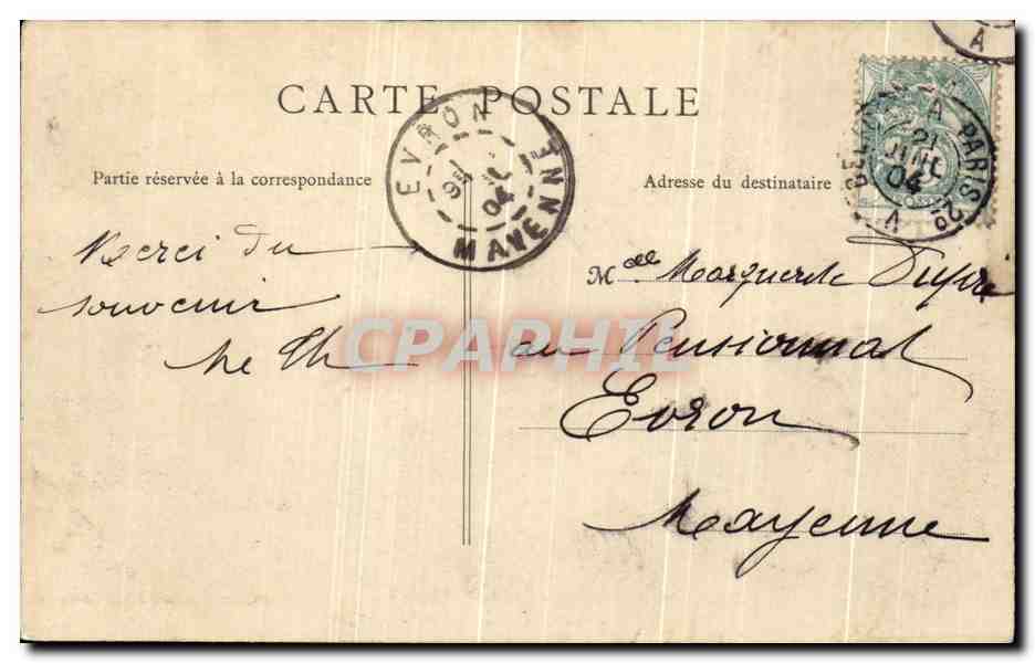 CPA Montargis La Caisse d'Epargne — Rückseite