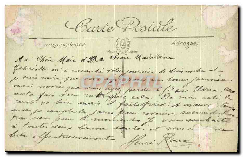 CPA Contrexeville Une allee Du Parc — Back