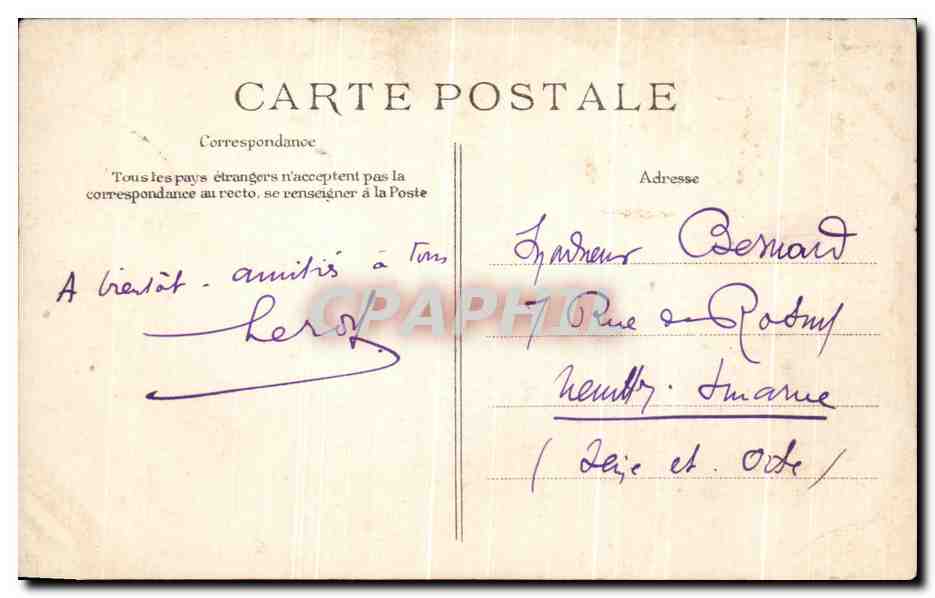 CPA Vic Sur Aisne Ancien Fief De Broucy Rue De Breuil — Back