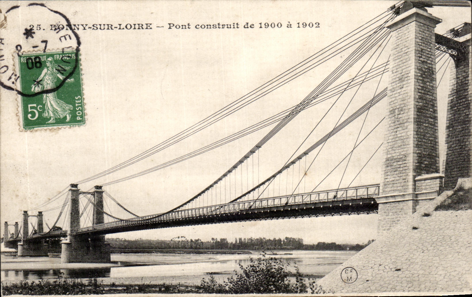 Bonny-sur-Loire — Pont construit de 1900 à 1902 — C. F. M. éditeur