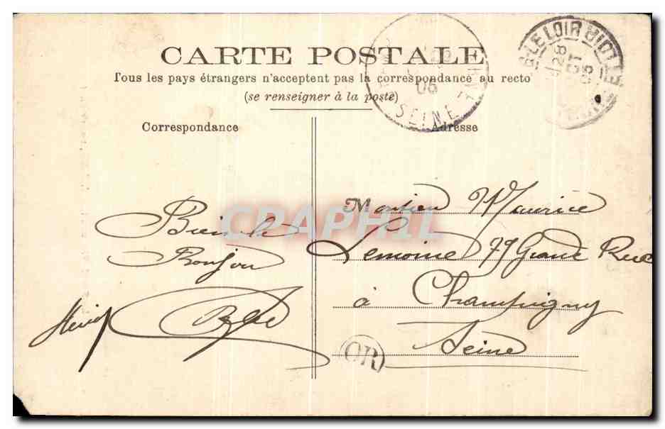 CPA La Ferte Villeneuil L'Eglise Vue del'Est  — Rückseite