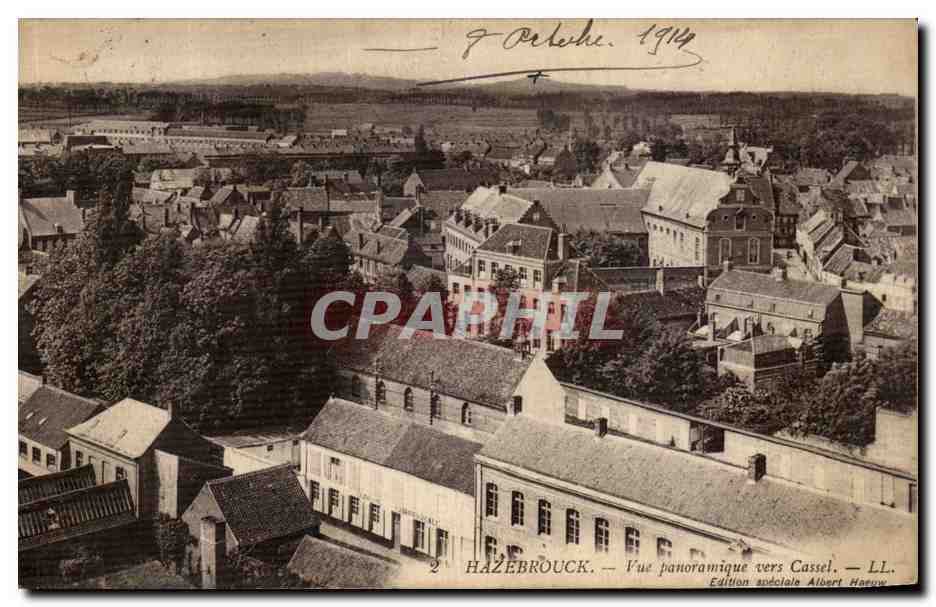 CPA Hazebrouck Vue Panoramique Vers Cassel 