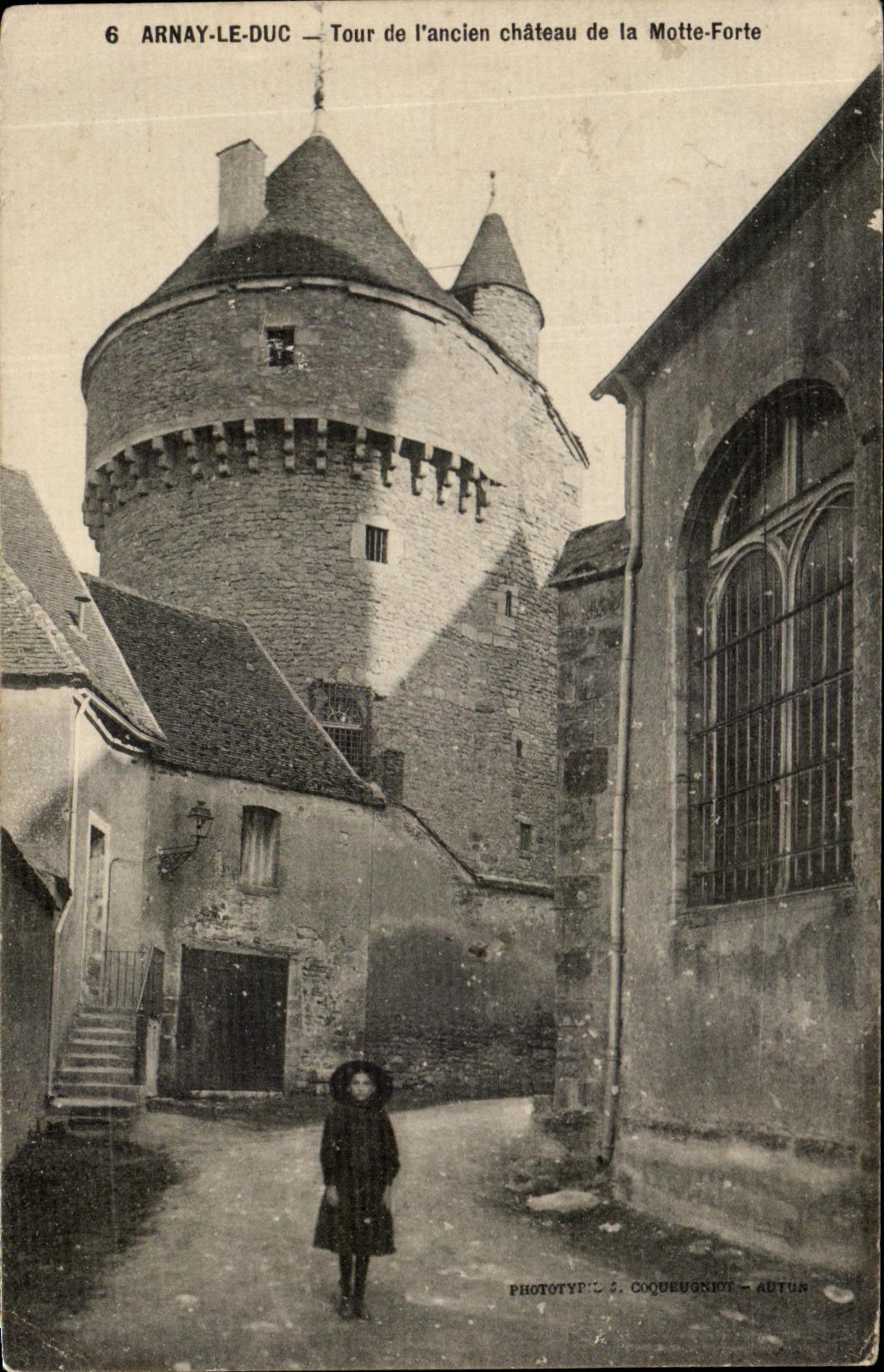 CPA Arnay Le Duc Tour de l'Ancien Chateau de la Motte Forte 