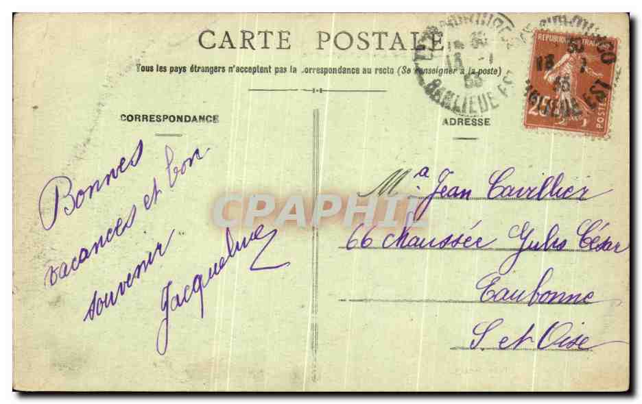 CPA Mary Sur Marne Fondation Borniche Maison de Convalescence — Verso