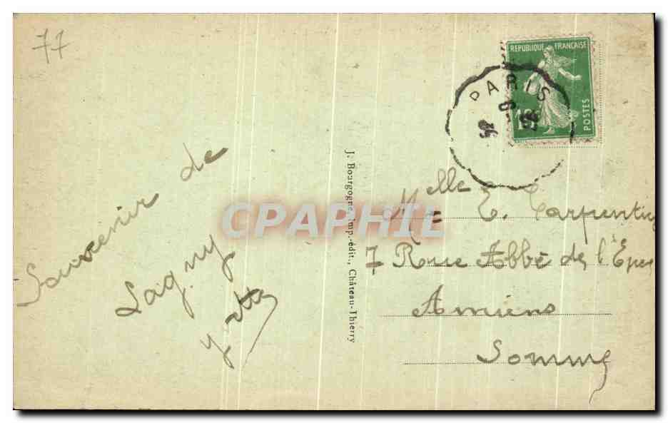 CPA Thorigny Lagny Vue Generale de Lagny  — Rückseite