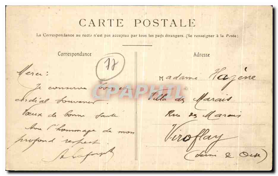 CPA Crouy sur Ourcq Entree de Chateau de Guerre de Duc — Rückseite