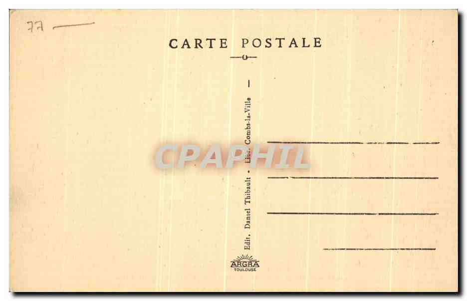 CPA Combs la Ville La Ruines et le parc de Notre Dame — Rückseite