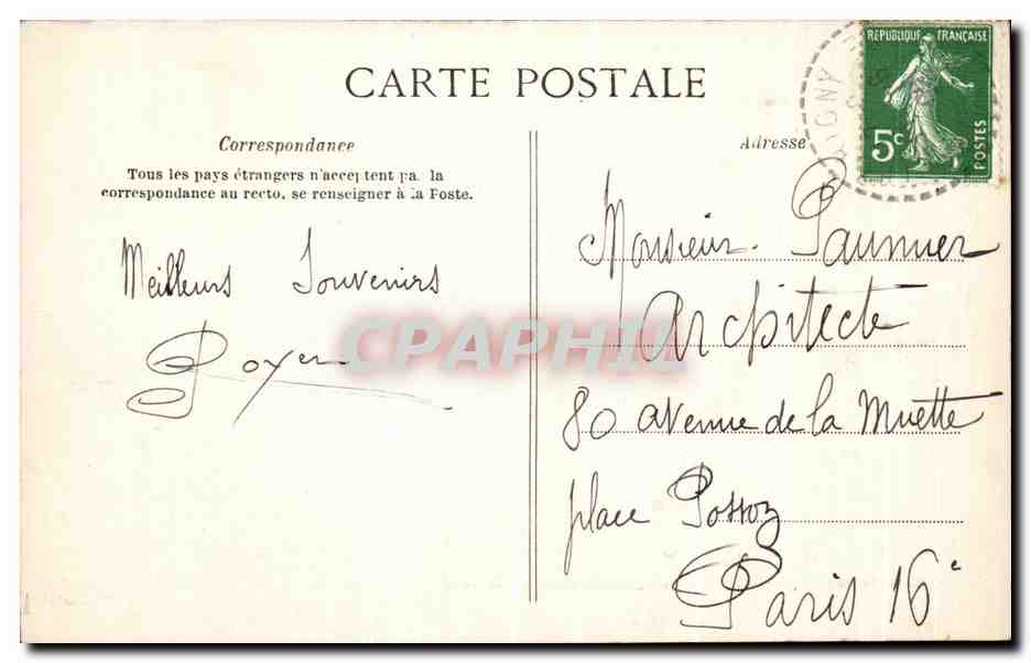 Coin de Marne, près le Moulin Quincangrogne — Dampmart — éditeur inconnu, n° 11 — Verso
