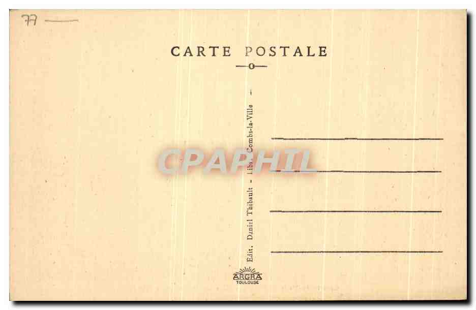 CPA Combs la Ville Vue sur la Vallee du Breuil  — Rückseite