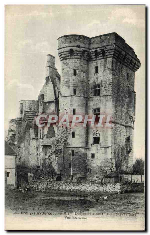 Crouy-sur-Ouicq — Donjon du vieux Château (XIVe siècle) — Éditeur : Fabien Lepage, 15, rue du Minot