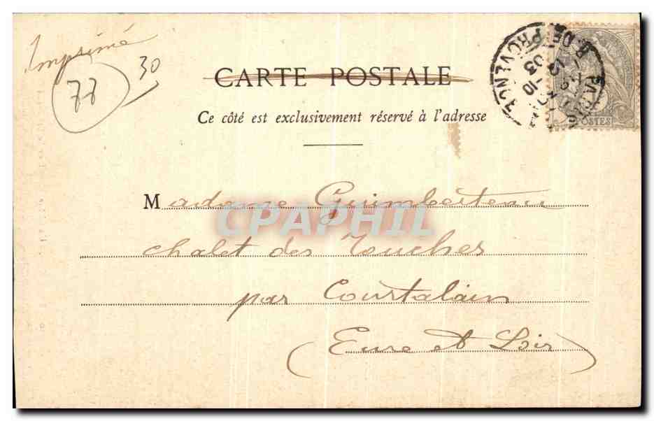 CPA Barbizon Un Chene Carreour de Bas Breau  — Rückseite