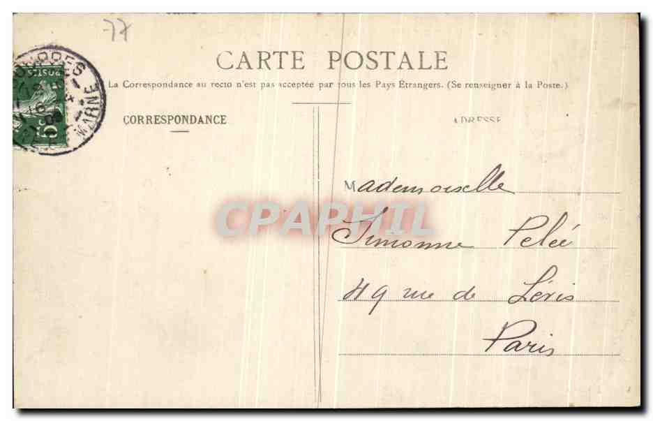 CPA Chateau Landon Vue Generale Ecote Sud  — Back