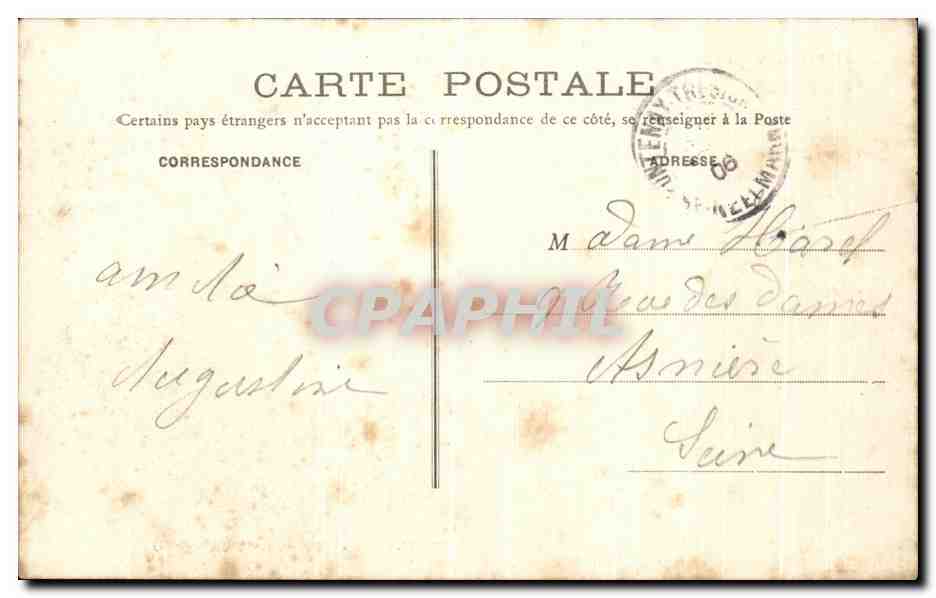 CPA Fontenay Tresigny Le Chateau — Rückseite