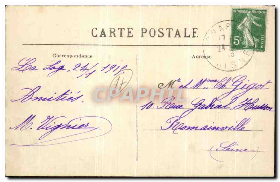 La Ferté-sous-Jouarre — L'Invasion Allemande à La Ferté-sous-Jouarre, Rue des Pelletiers, Effets du Bombardement des 8 et 9 Septembre 1914 — Glièla G. Brunelet — Reverso