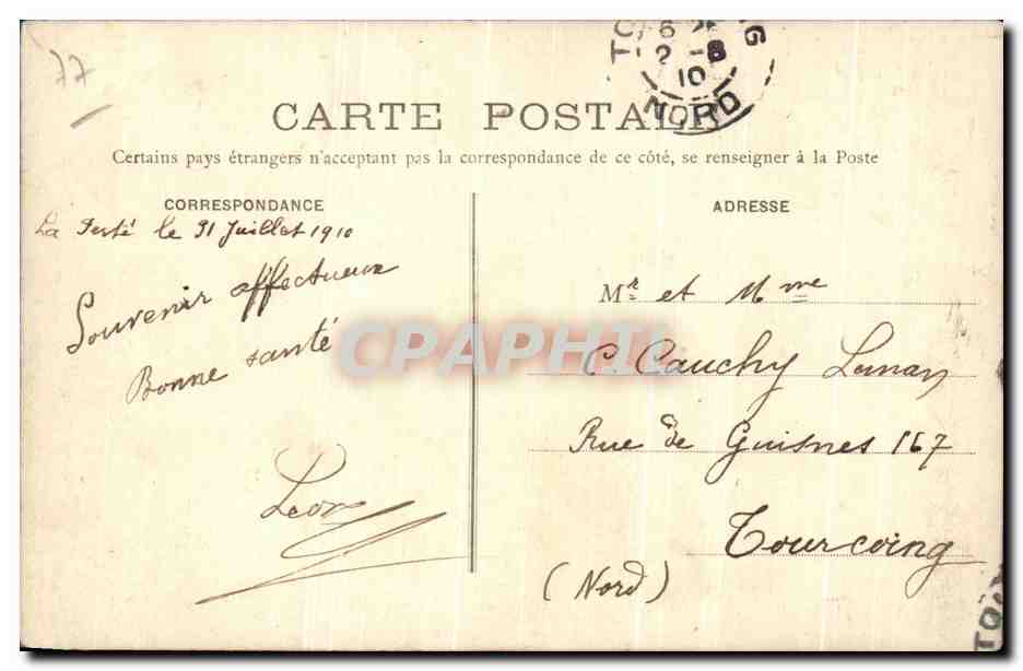 La Ferté-sous-Jouarre — Ansicht über die Marne — E. Olivier, Druckerei, La Ferté-sous-Jouarre — Rückseite
