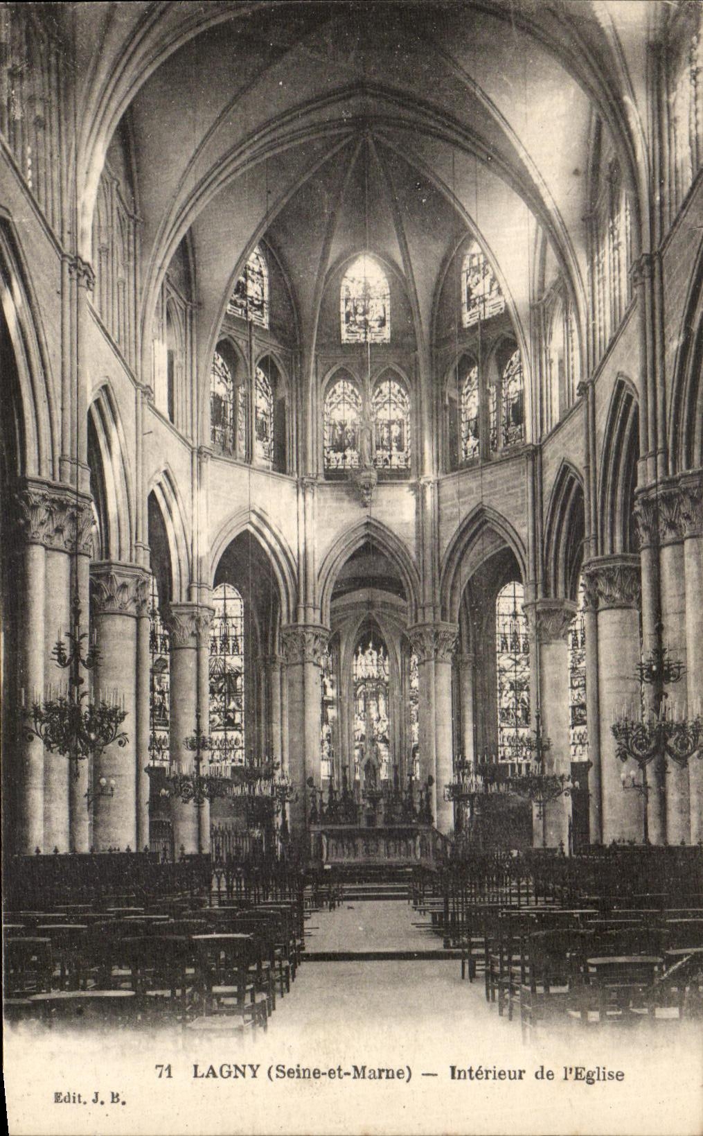 Lagny (Seine-et-Marne) — Intérieur de l'Église — Edit. J.B. n°71