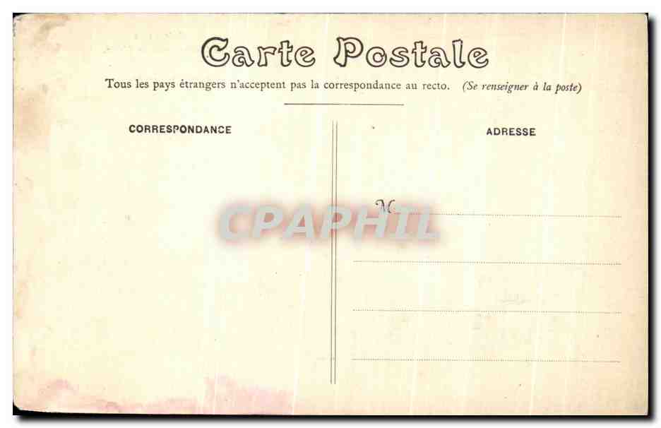 CPA Chateau de Mr Le Comte Louis de Segur a Lorrez Le Bocage  — Back