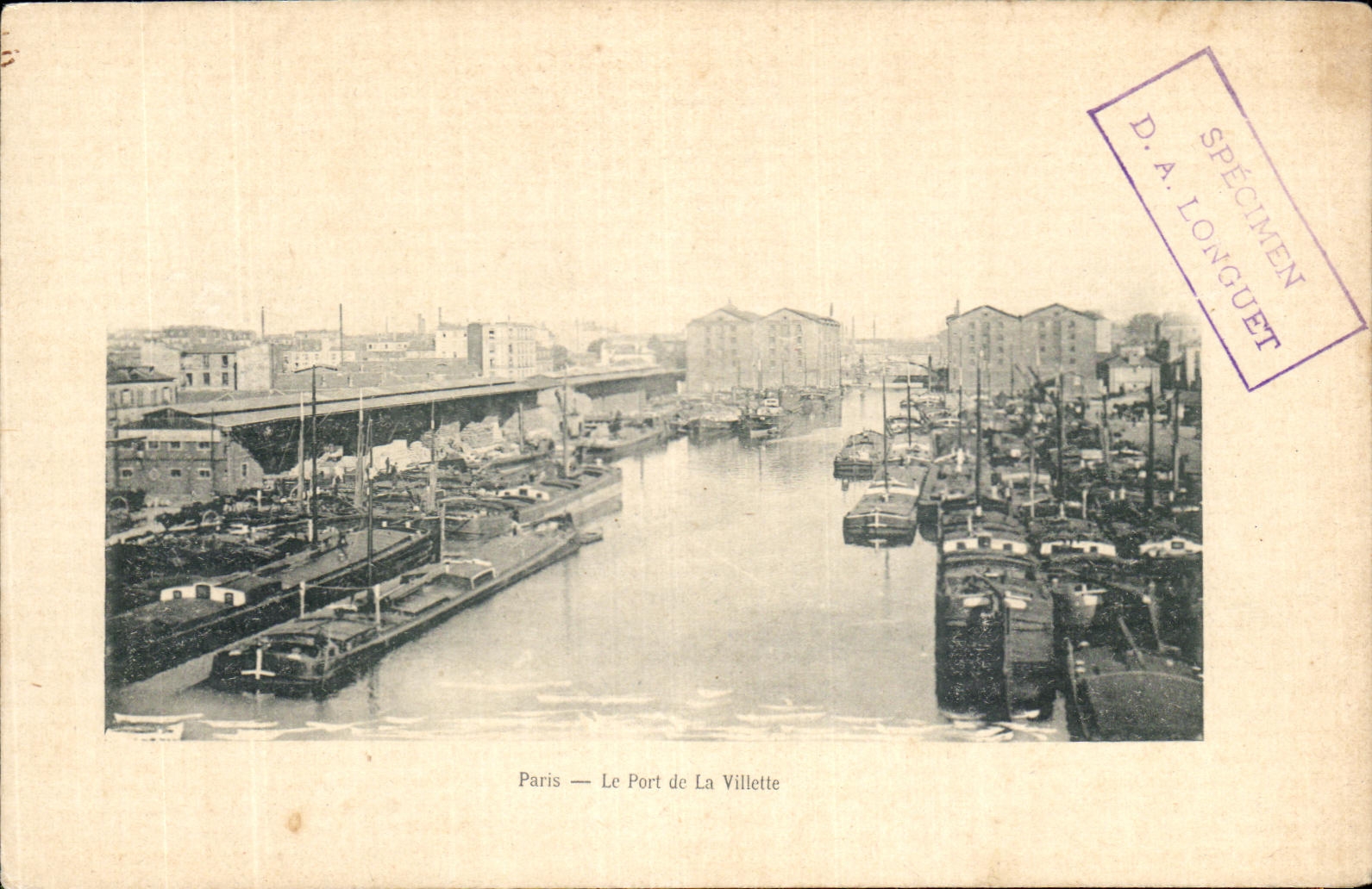 CPA Paris Le Port de La Villette Bateaux Peniches