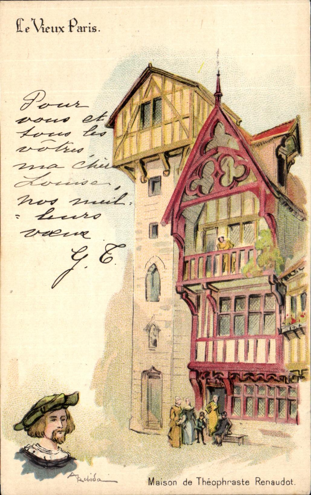 Le Vieux Paris — Maison de Théophraste Renaudot — éditeur Arabida