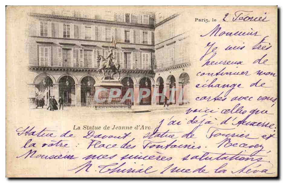 CPA Paris La Statue de Jeanne d'Arc