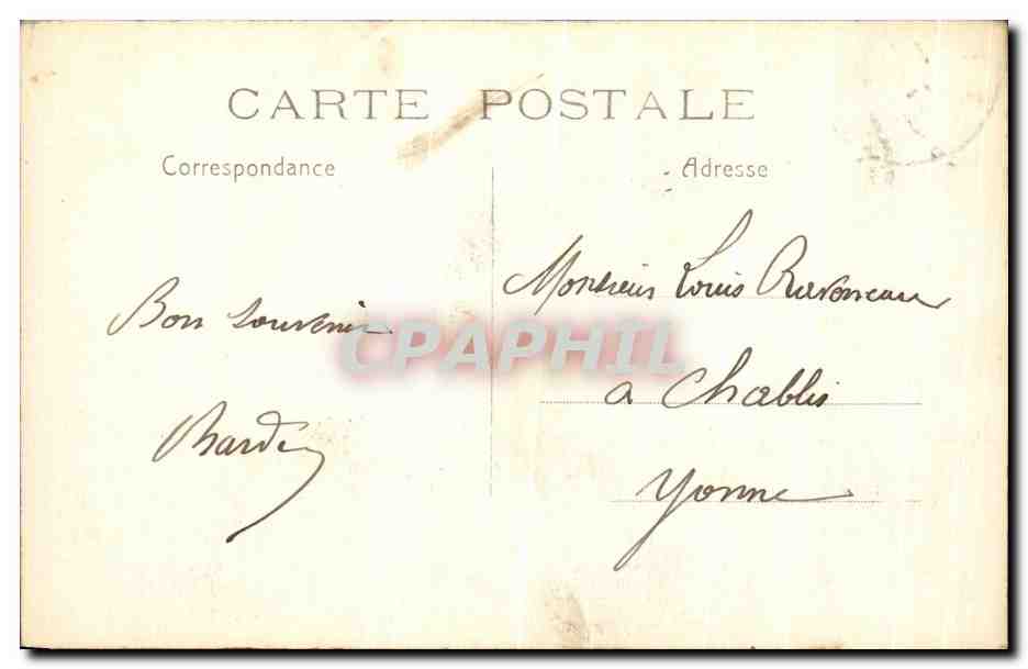 CPA Paris Place Et Theatre Francais Autobus — Rückseite