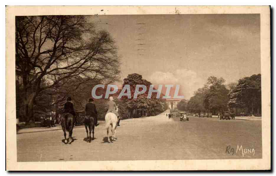 CPA Paris Les Petits Tableaux de Paris Avenue du Bois de Boulogne Arc de TRromphe de l'Etoile