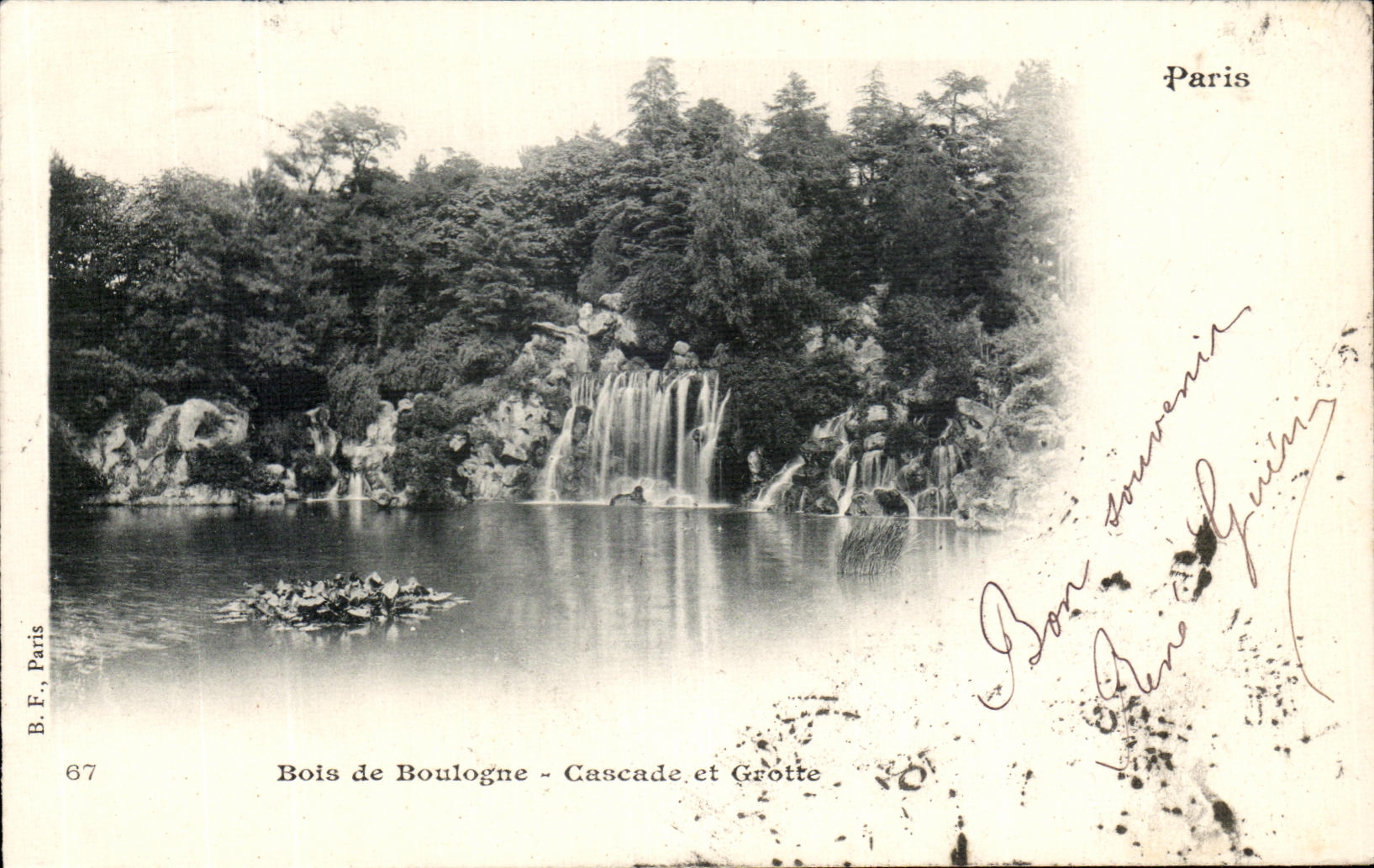 CPA Paris Bois de Boulogne Cascade et Grotte