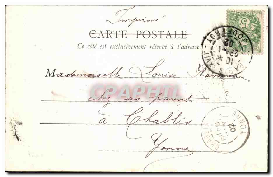 CPA Paris Bois de Boulogne Cascade et Grotte — Verso
