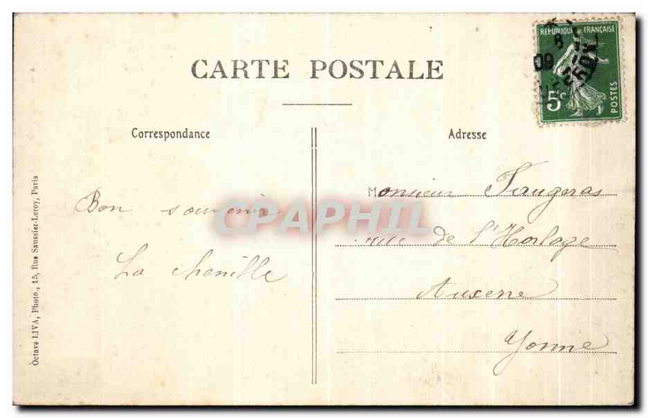 CPA Paris Parc Monceau en Hiver Les Colonnades — Rückseite
