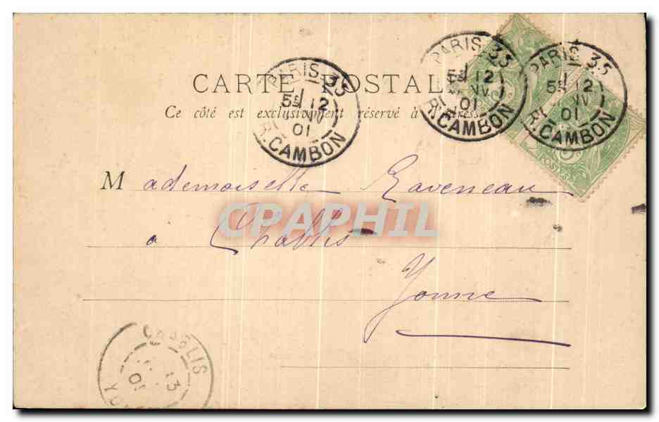 Estación Saint-Lazare - Hotel Terminus — París — B.F. París n°82 — Reverso