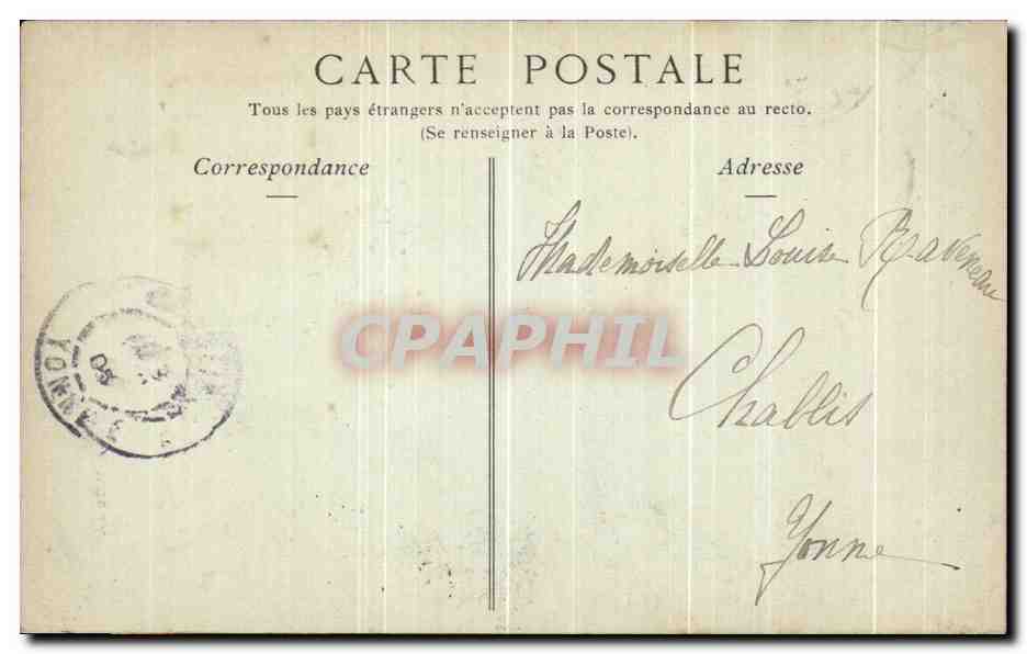 CPA Paris Eglise Saint Laurent — Rückseite
