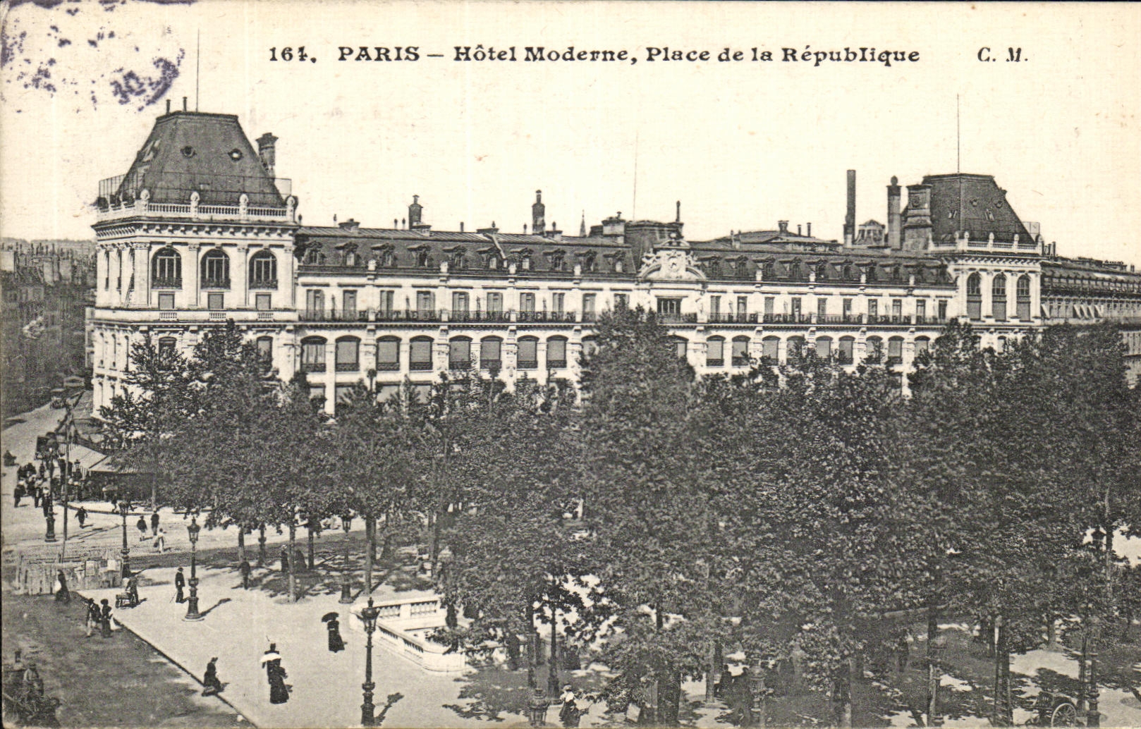CPA Paris Hotel Moderne Place de la Republique