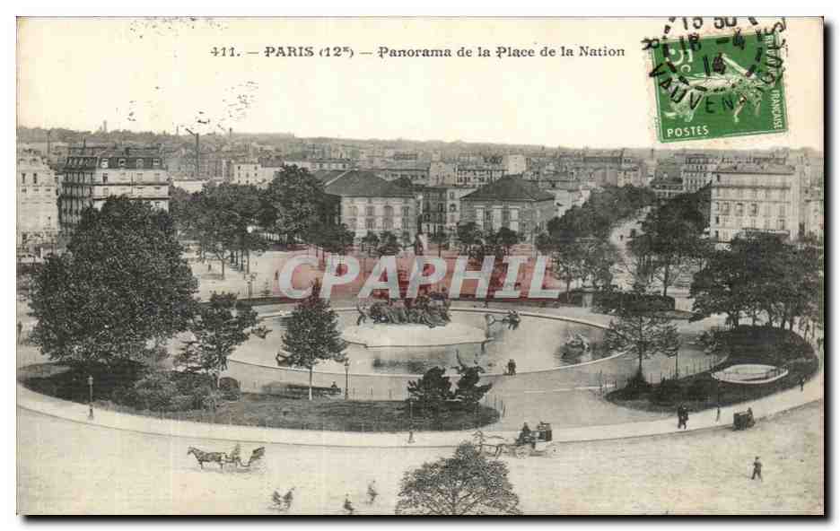 CPA Paris Panorama de la Place de la Nation