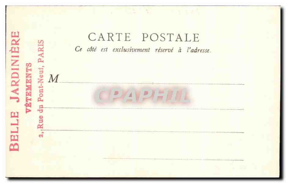 CPA Paris Pavillon du Transvaal Belle Jardiniere  — Verso