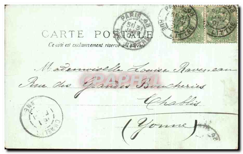 CPA Paris La Turquie Exposition universelle 1900 — Rückseite