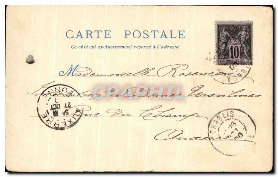 CPA Paris Le Factionnaire du Grande Chatelet Exposition universelle de 1900 — Verso