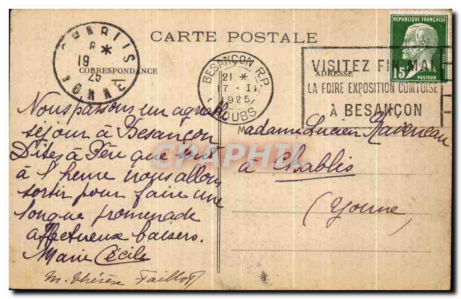 CPA Paris Les Baigneuses — Verso