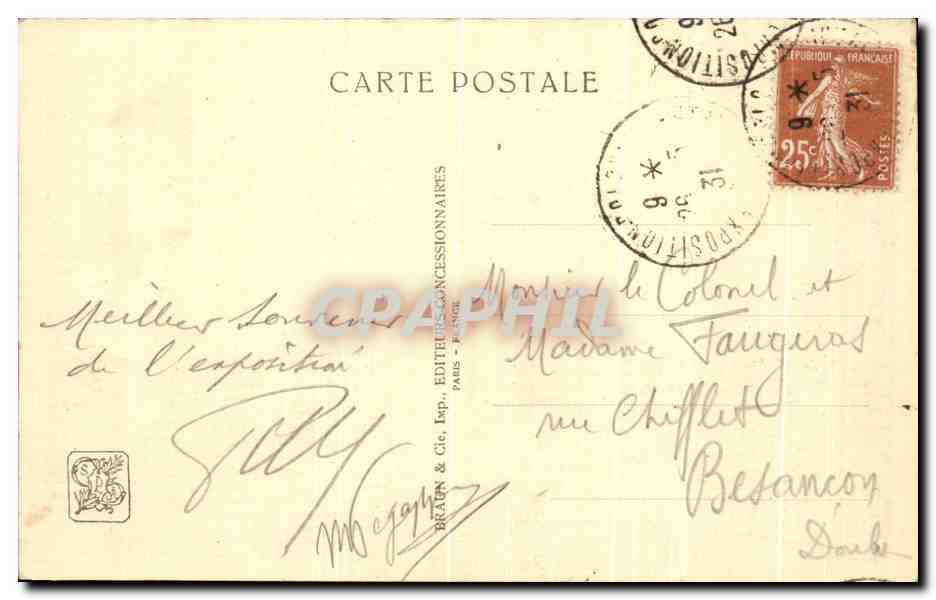 CPA Paris Pavillon de L'Annam Exposition coloniale Paris 1931 — Rückseite