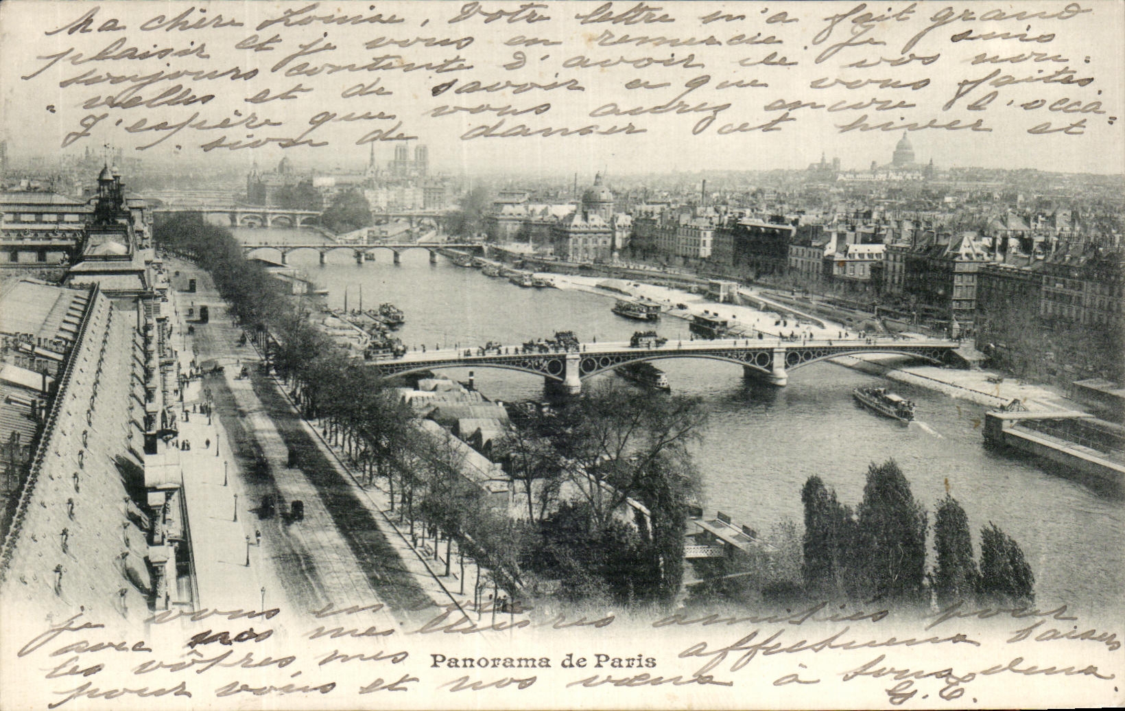 CPA Paris Panorama de Paris Notre Dame