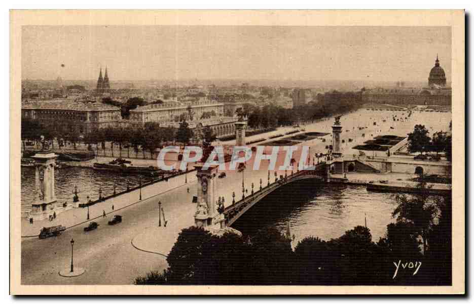 CPA Paris En Flanant Pont Alexandre III et esplanade des Invalides