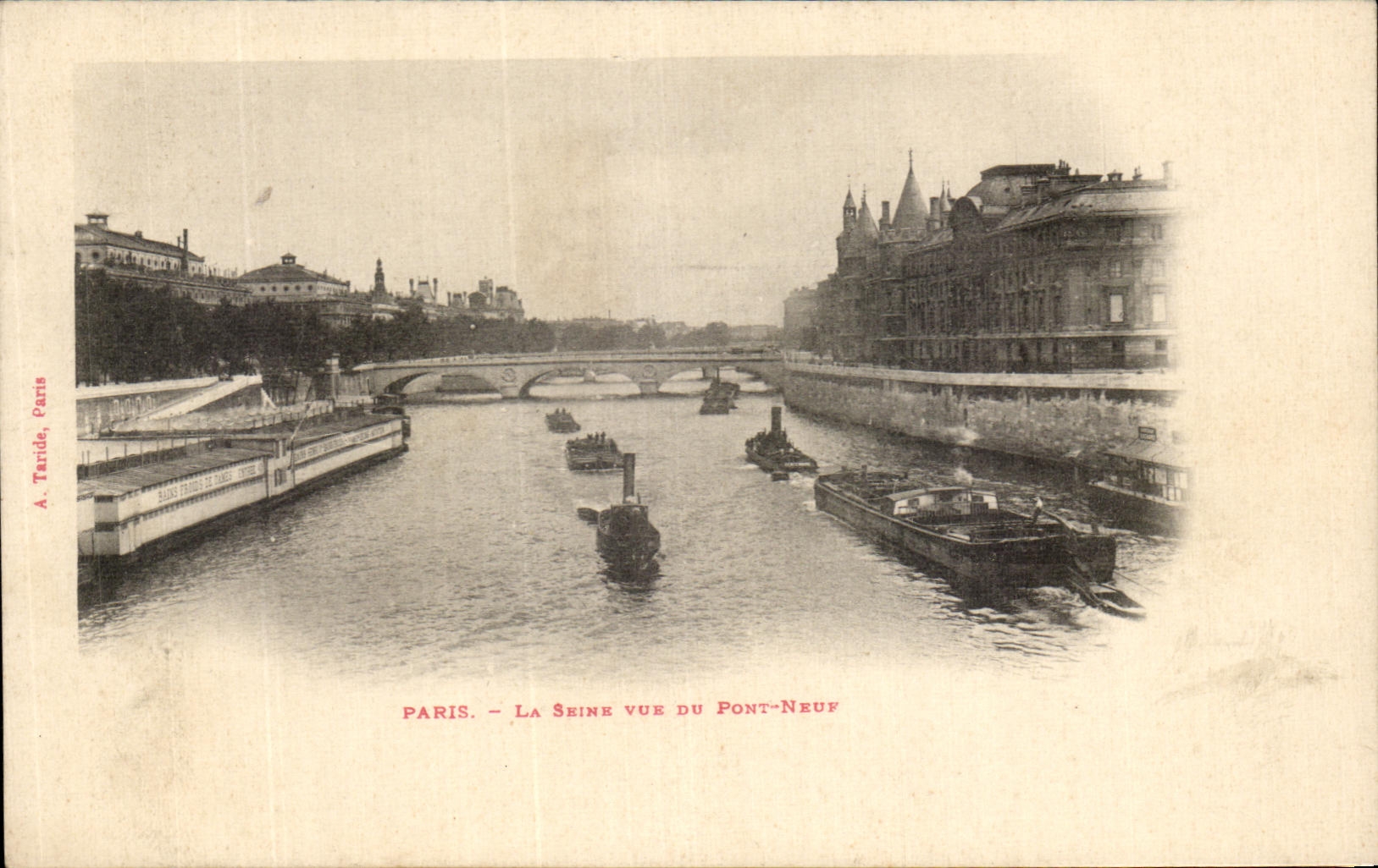 CPA Paris La Seine Vur Du Pont Neuf Peniches 