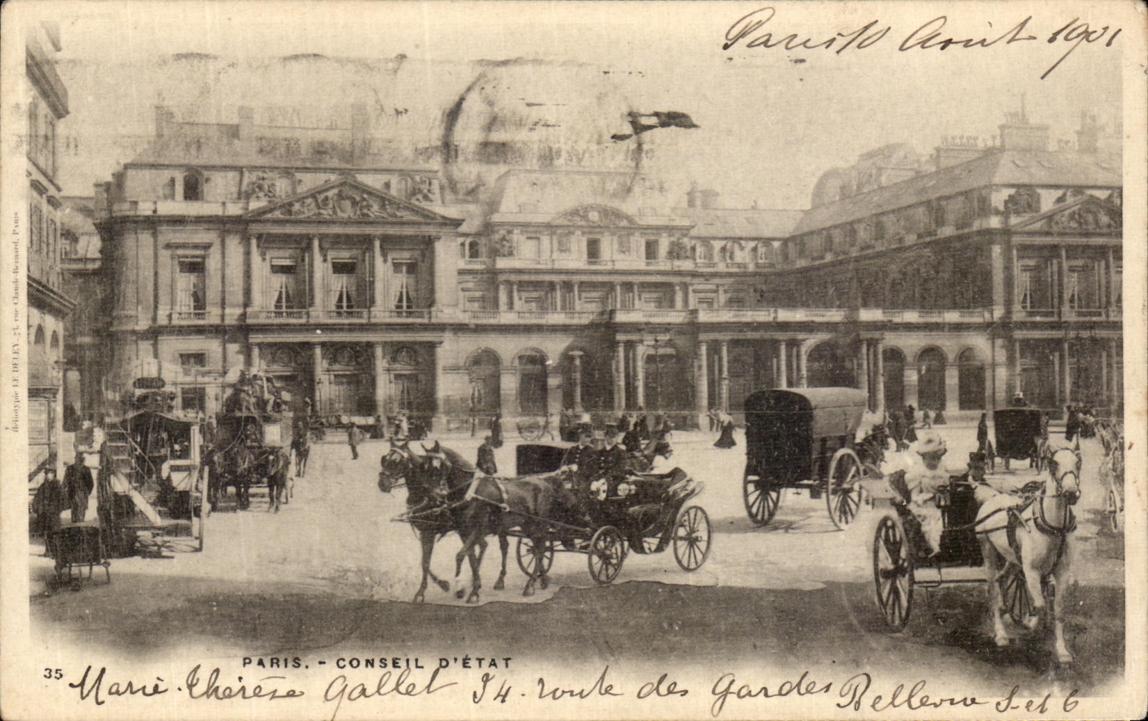 CPA Paris Conseil D'Etat Caleches