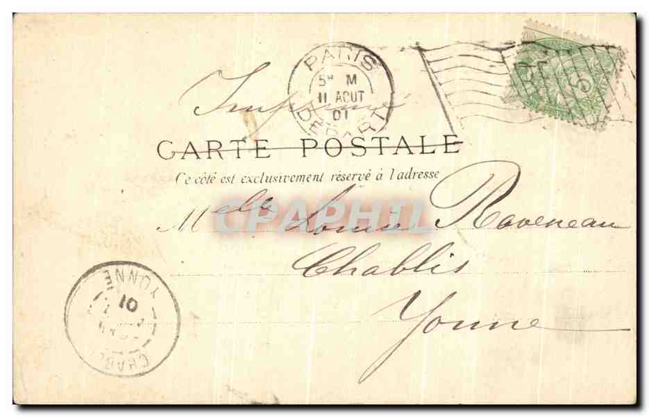 CPA Paris Conseil D'Etat Caleches — Rückseite