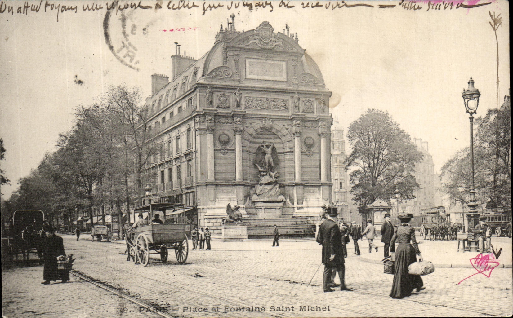 Parigi — Piazza e Fontana di San Michele — Editore anonimo, n°39